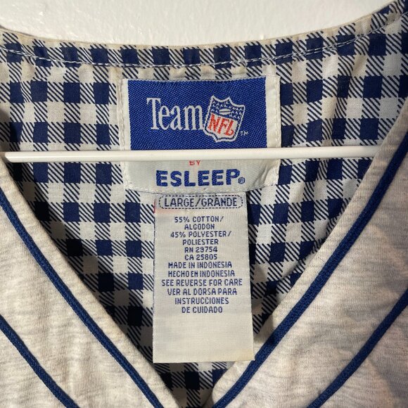Team NFL by ESLEEP vintage V-neck button up T-shirt - Picture 3 of 3
